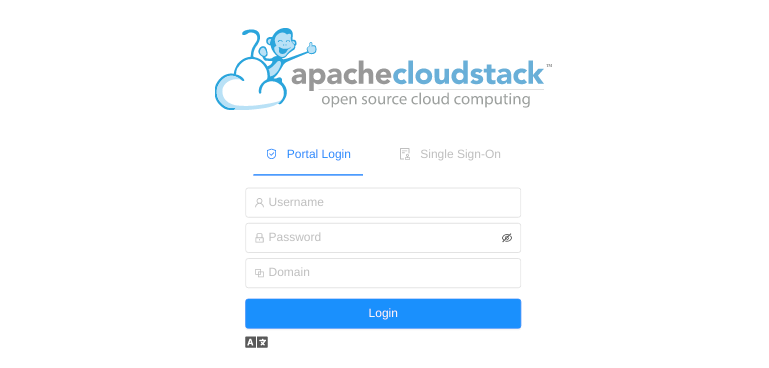 Apache CloudStack Portal Log In
